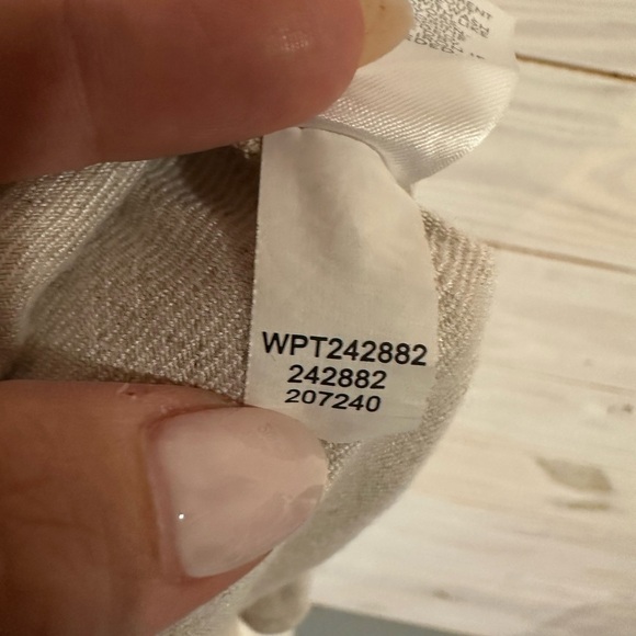 J. Jill Textured Cream Mid Calf Linen Pants - Picture 6 of 6